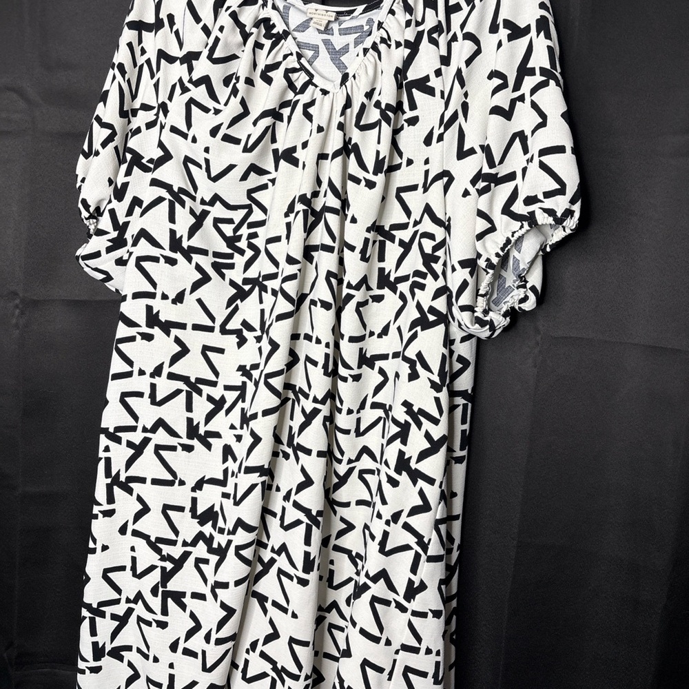 Worthington Monochrome Geometric Dress